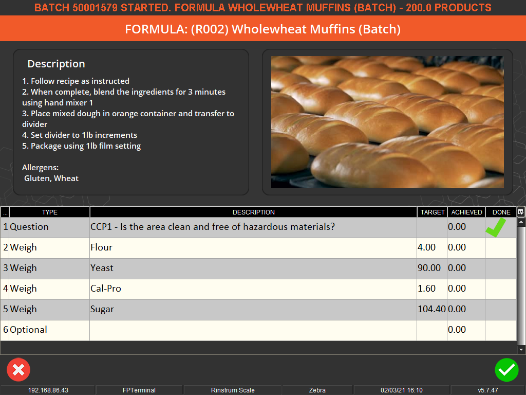 MRP - Recipe Management - View each ingredient with its ingredient requirements